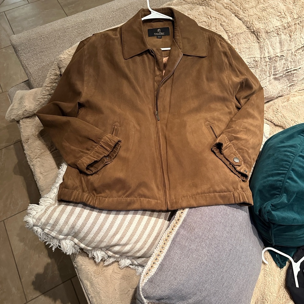 Gary Player Men's Tan Suede Jacket size Medium NWOT